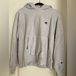 size medium, reverse weave champion hoodie